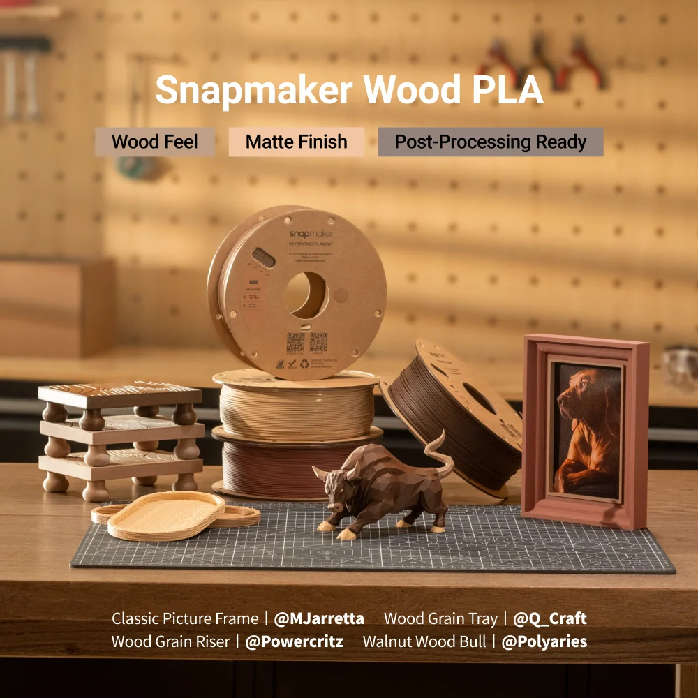 Wood PLA Filament (RFID) - 1kg - Image 3